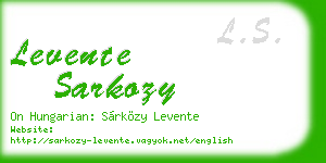 levente sarkozy business card